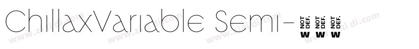 ChillaxVariable Semi字体转换